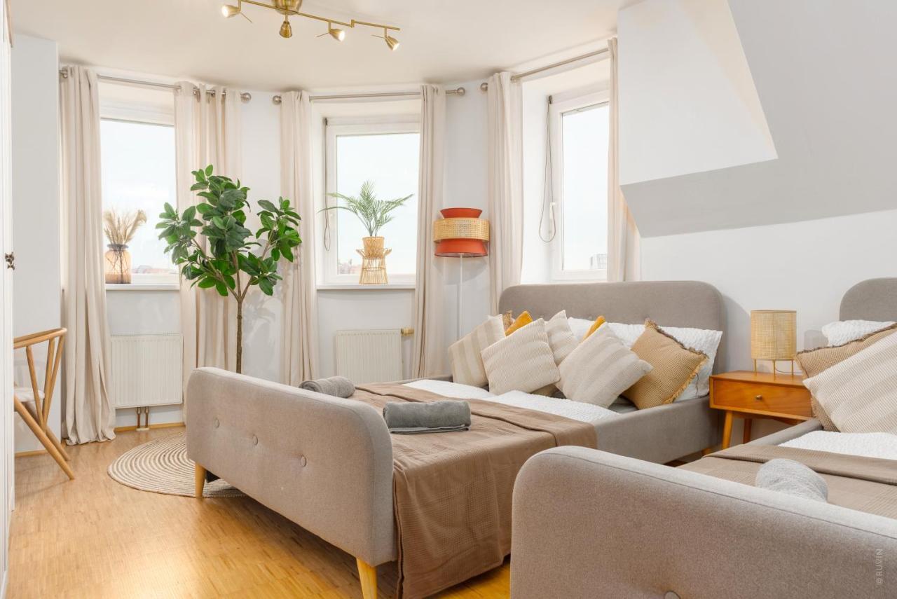 Penthouse, 3 Separate Bedrooms, 2 Min To U6 Nussdorfer Strasse Bécs Kültér fotó